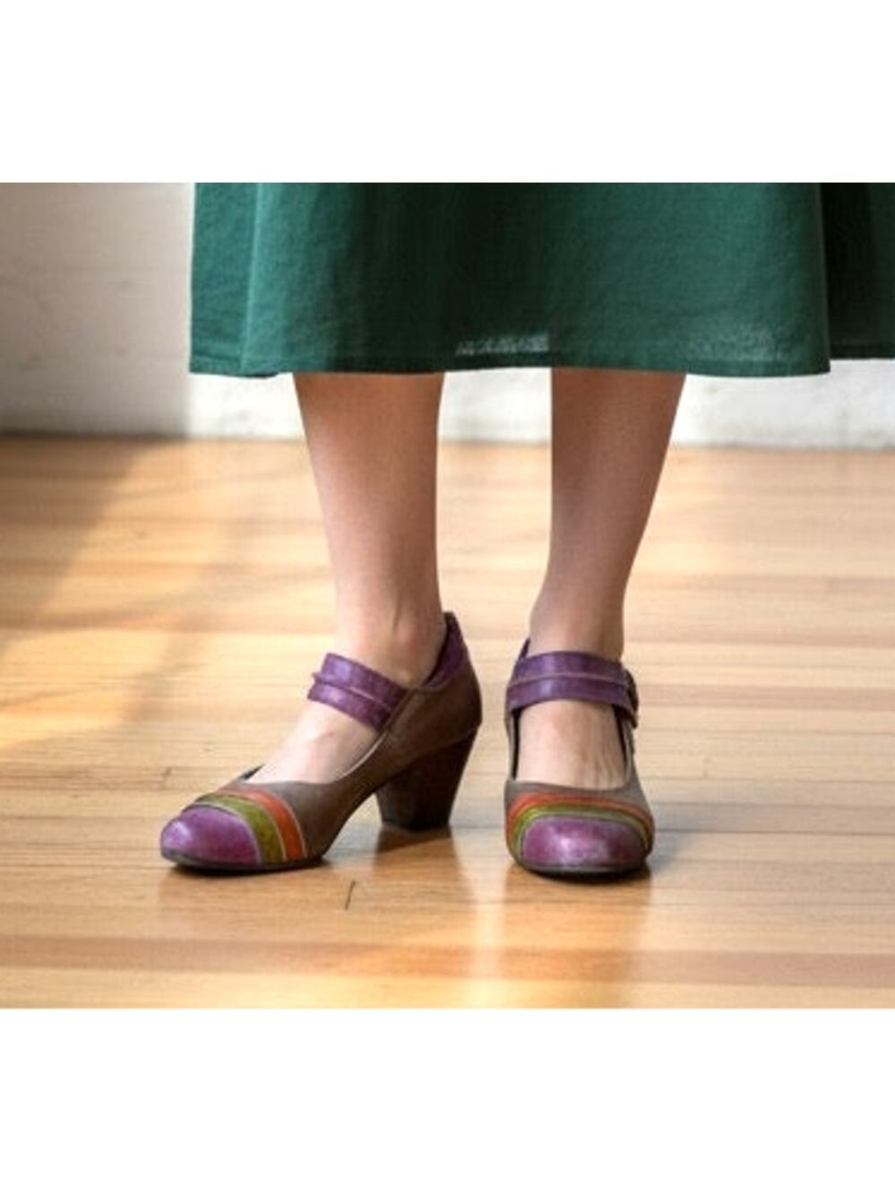Spring Step L'Artiste Hulahoop Mary Jane Heels Multicolor Size EU 40 / US 9